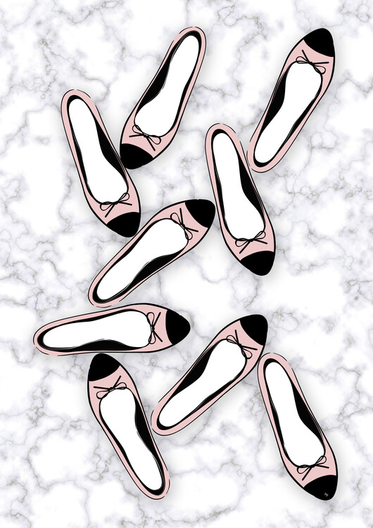 Плакат Pink Ballerina Shoes