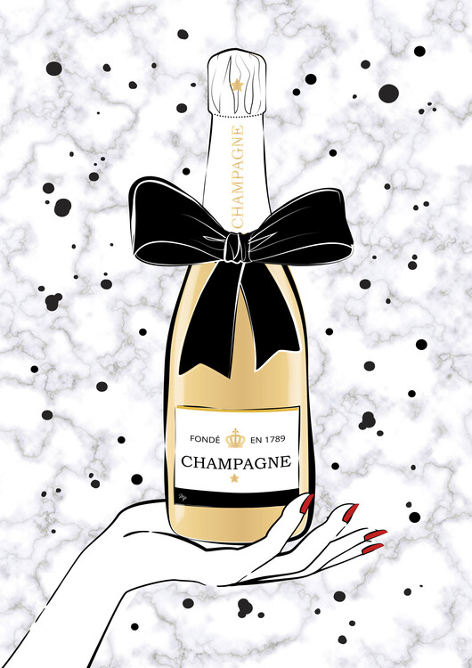 Плакат Holding Champagne
