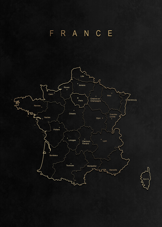 Plakat France Map
