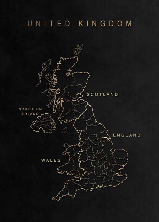 Принти на полотні United Kingdom Map