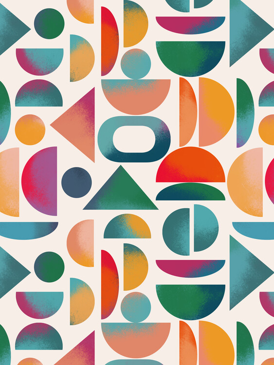 Plakat Mid-Century Modern Cutouts