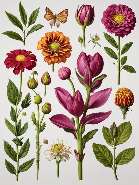 Poster Botanische Vielfalt