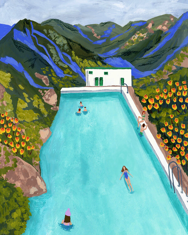 Levně Plakát, Obraz - Hotsprings, Sarah Gesek, 30 × 40 cm