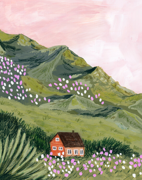 Levně Plakát, Obraz - Mountain House, Sarah Gesek, 30 × 40 cm