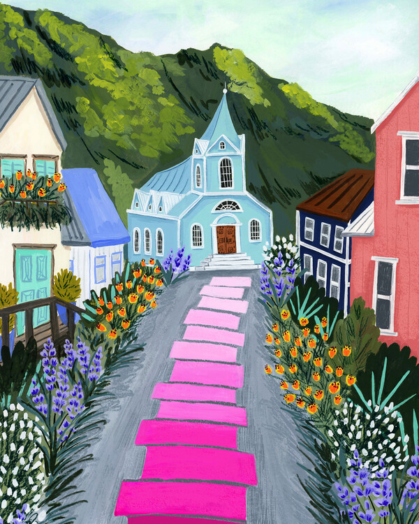 Levně Plakát, Obraz - Seydisfjordur, Sarah Gesek, 30 × 40 cm