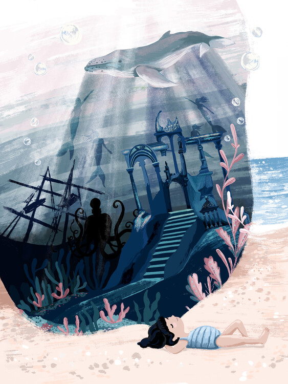 Levně Plakát, Obraz - Sea Dreamworld, Goed Blauw, 30 × 40 cm