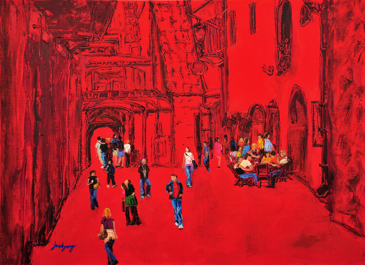 Levně Plakát, Obraz - Town Red, Jukyong Park, 40 × 30 cm