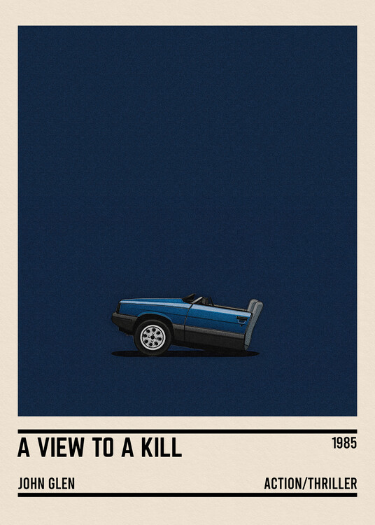Poster A View to a Kill car Minimalist