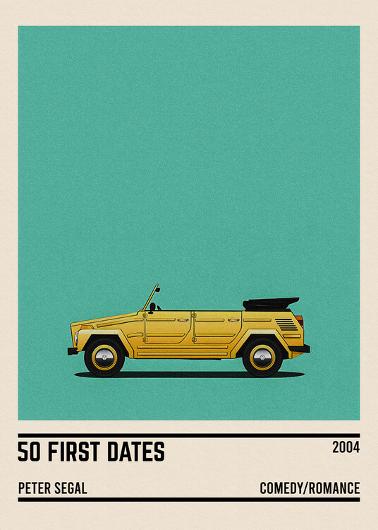 Poster 50 first dates movie car Minimalist