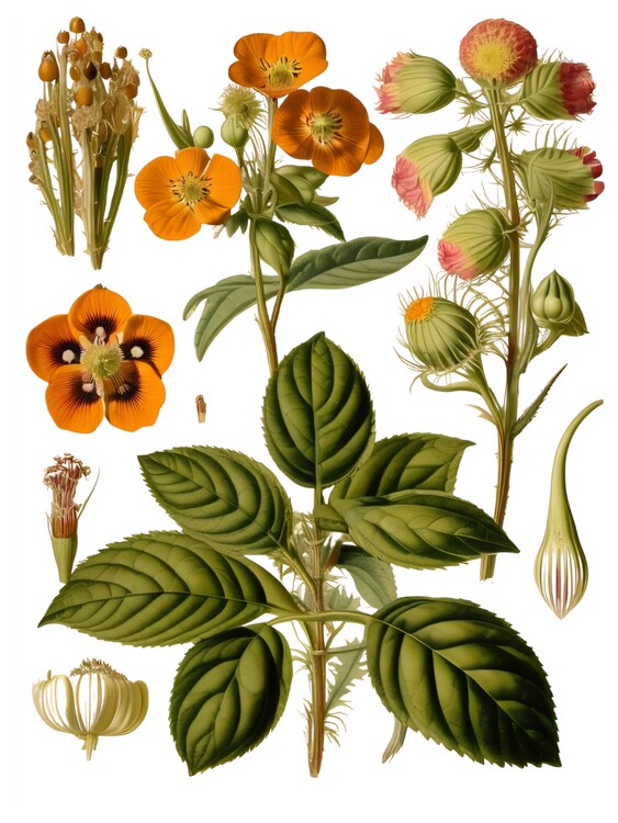 Poster Illustrative botanical studies