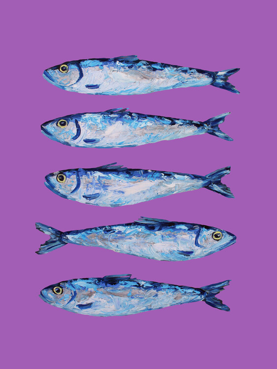 Poster Sardines on Purple