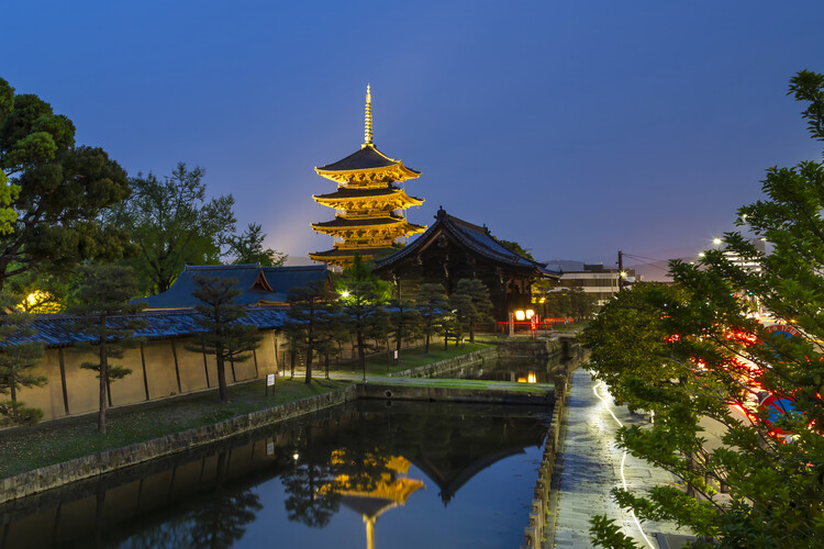 Poster Picturesque impression of To-ji in Kyoto, Japan