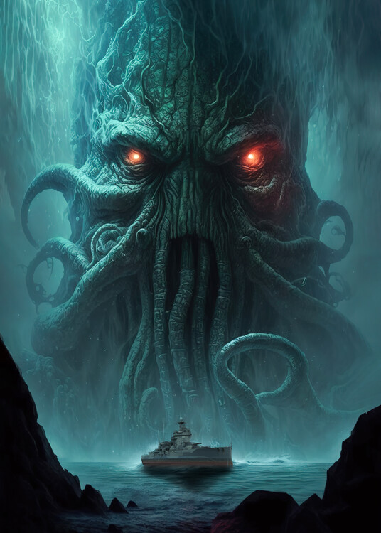 Плакат Lovecraft Cthulhu monster