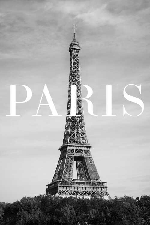 Plakát Paris Text 2