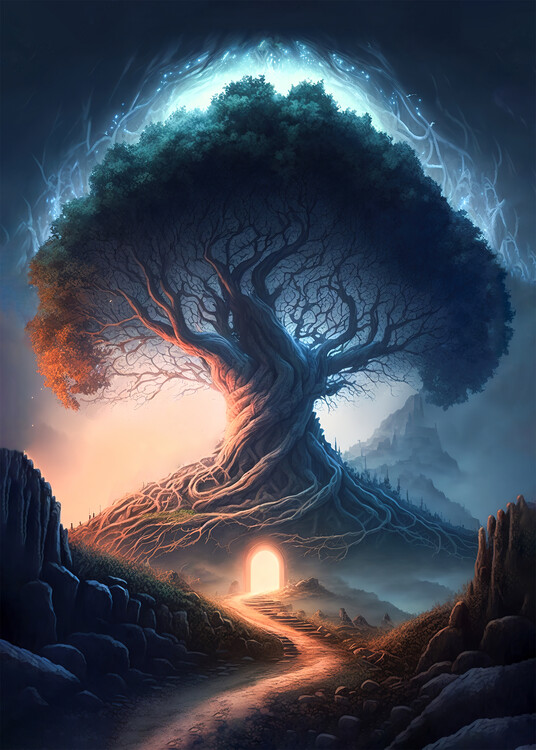 Poster Magical tree of life