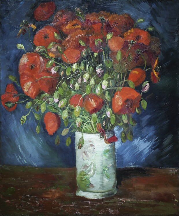 Canvas Print Vase with Poppies (1886)