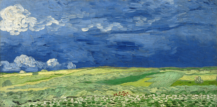 Poster Wheatfield under thunderclouds (1890)