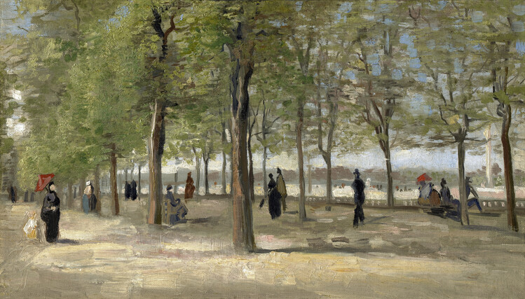 Canvas Print Terrace in the Luxembourg Gardens (1886)