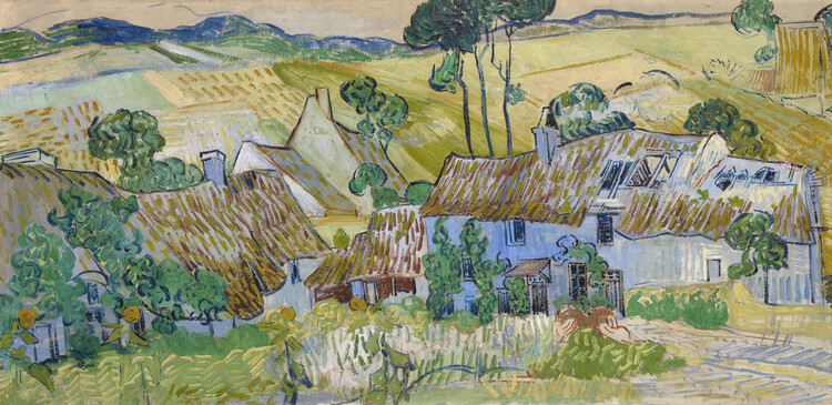 Poster Farms near Auvers (1890)