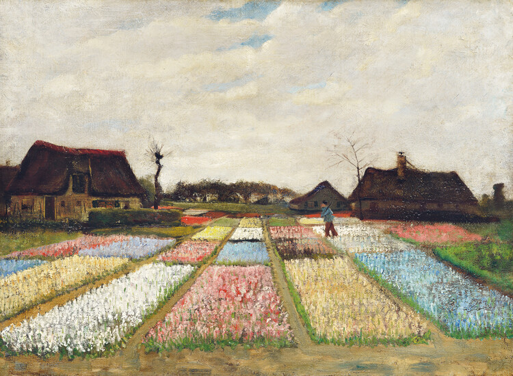 Levně Plakát, Obraz - Flower Beds in Holland (1883), Vincent van Gogh, 40 × 30 cm