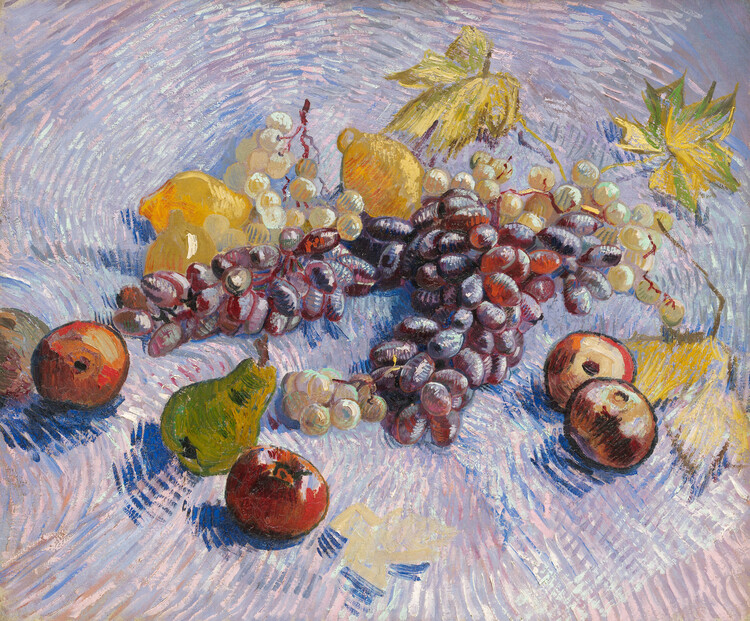 Плакат Grapes, Lemons, Pears, and Apples (1887)