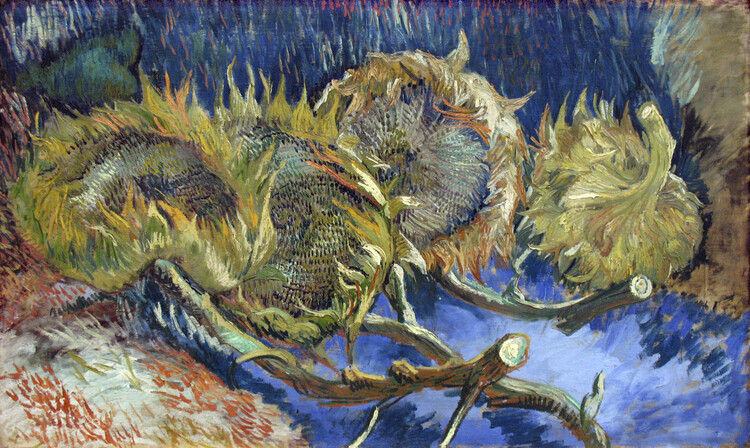 Sticker Four Withered Sunflowers, 1887