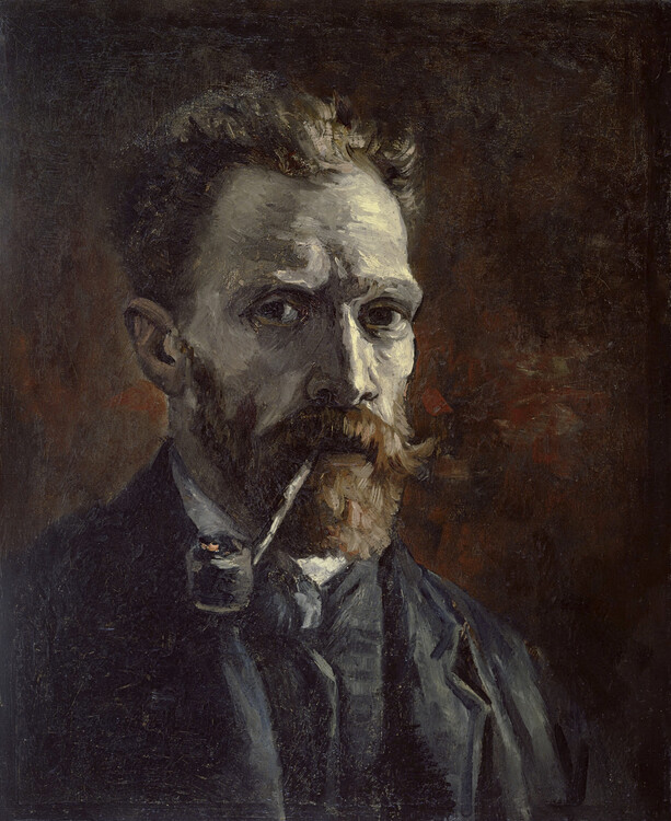 Plakát Self-portrait with pipe, 1886