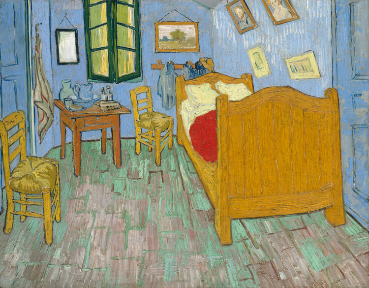 Canvas Print Van Gogh's Bedroom at Arles, 1889