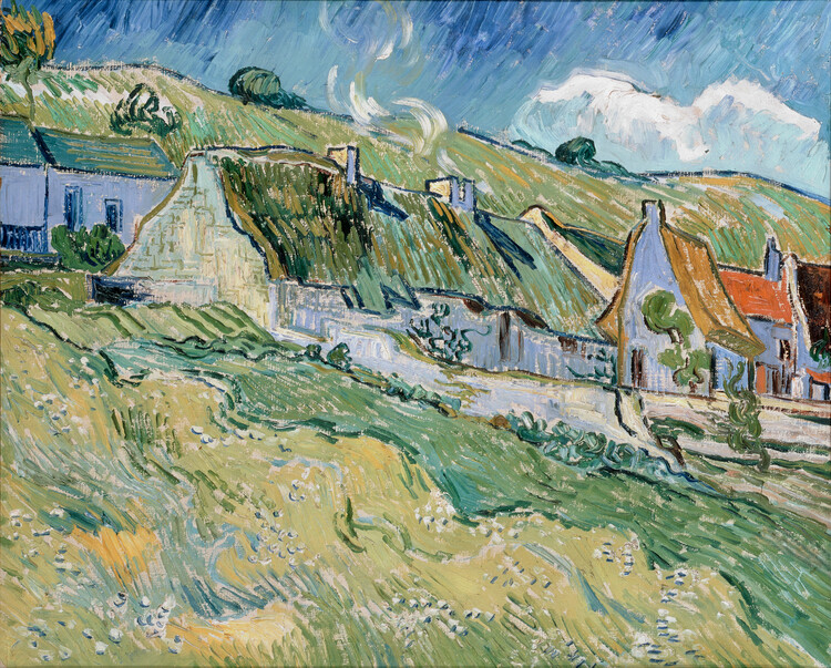 Canvas Print Cottages at Auvers-sur-Oise, 1890