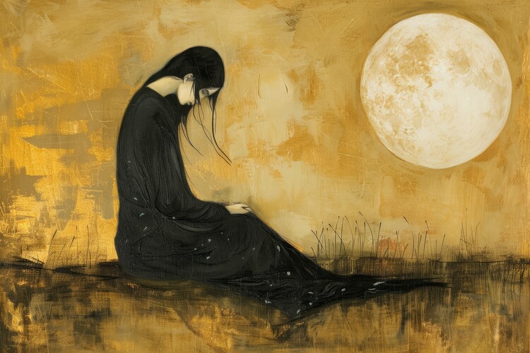 Poster Meditation in Golden Light