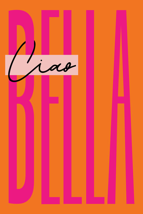 Poster Malou Studio - Ciao Bella - Orange