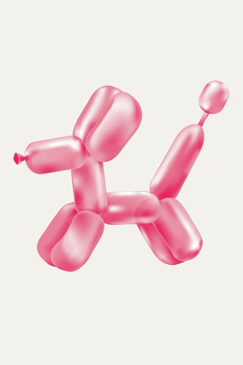 Poster Malou Studio - Balloon Dog - Pink
