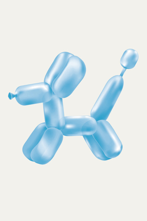 Плакат Malou Studio - Balloon Dog - Blue