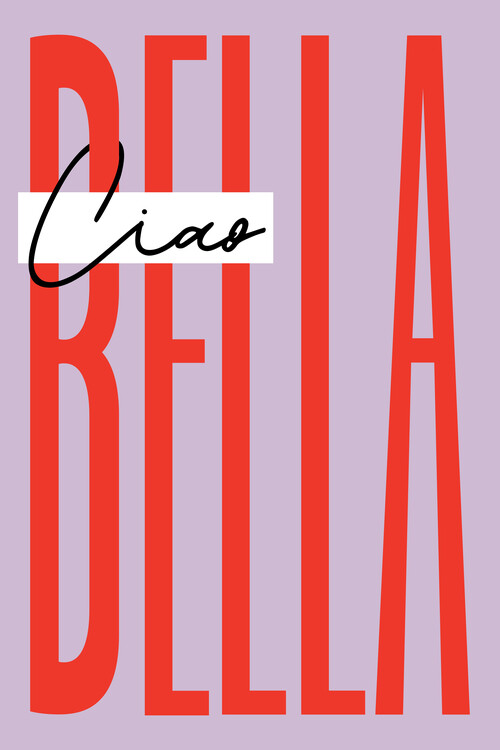 Poster Malou Studio - Ciao Bella - Lilac