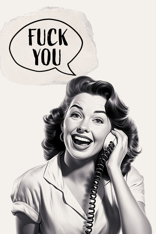 Poster Malou Studio - Friendly Fuck You - Black