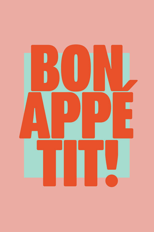 Plagát Malou Studio - Bon Appetit - Peach