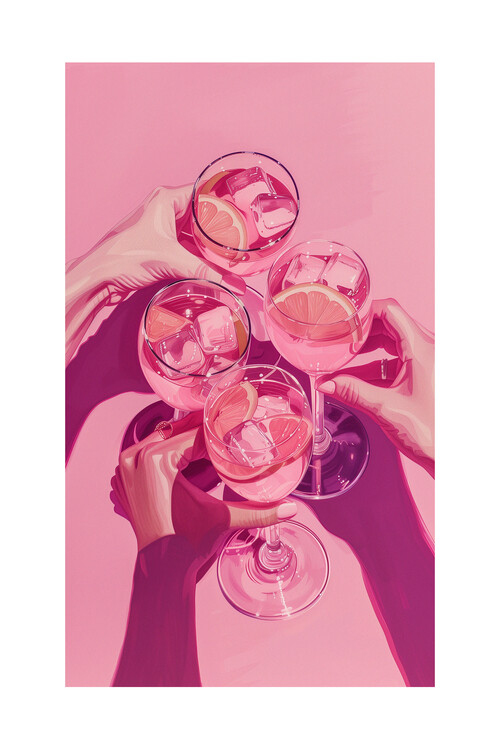 Poster Malou Studio - Girls Night with Cocktails