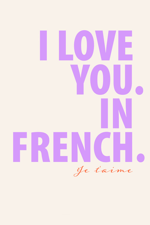 Poster Malou Studio - I love you in French