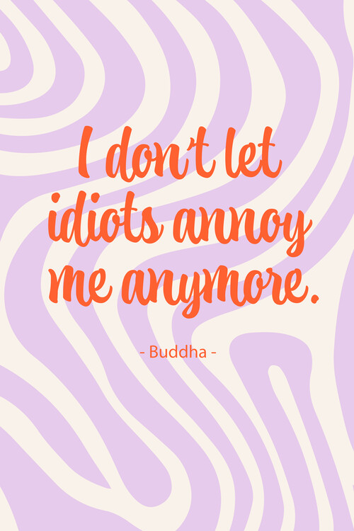 Poster Malou Studio - I don't let idiots annoy me anymore