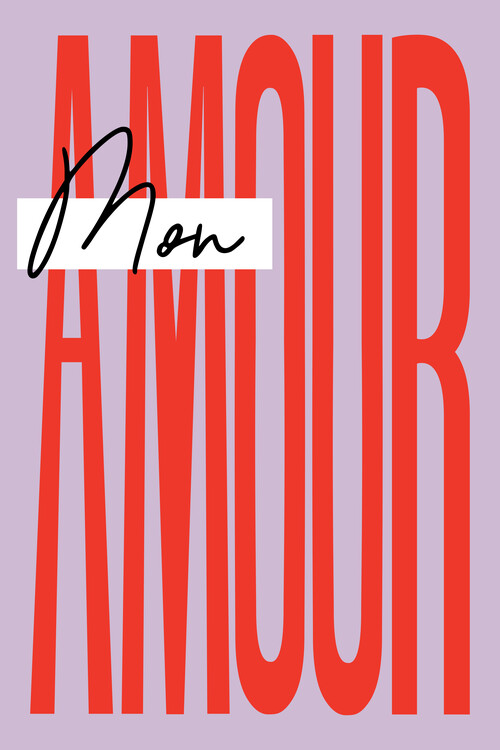 Poster Malou Studio - Mon Amour - Lilac