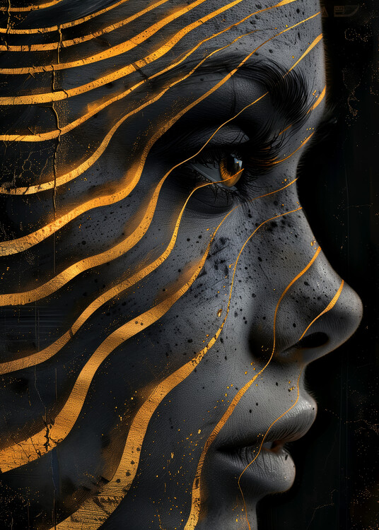 Levně Plakát, Obraz - Extraordinary femininity woven threads of gold I, Justyna Jaszke, 30 × 40 cm