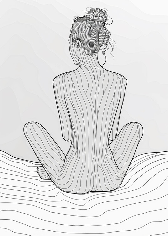 Poster Lines Art Woman