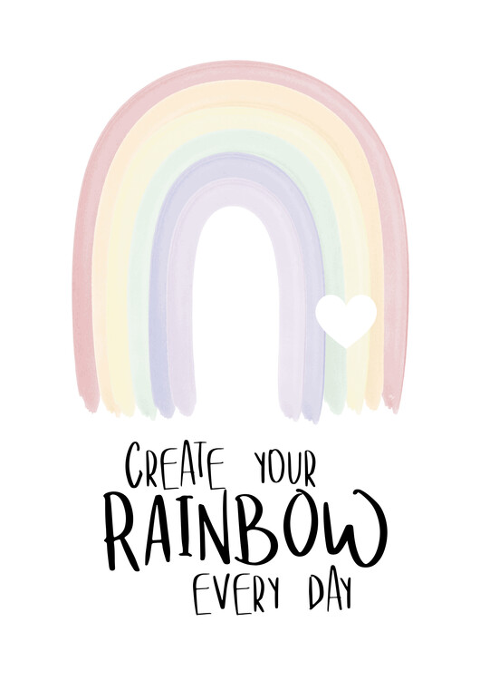Плакат Create Your Rainbow Quote