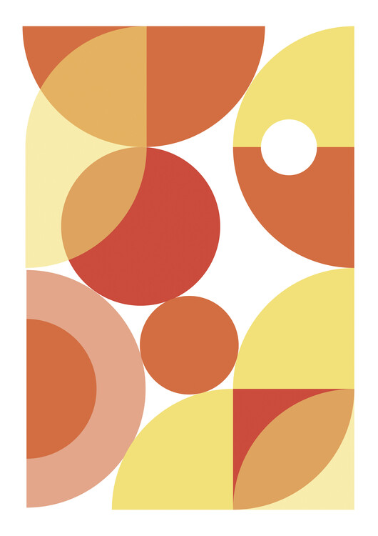 Poster Orange Geometrics