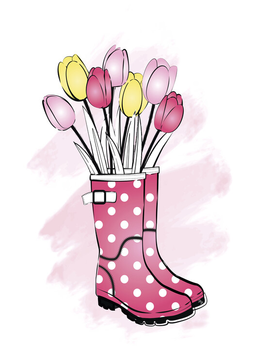 Плакат Pink Tulips