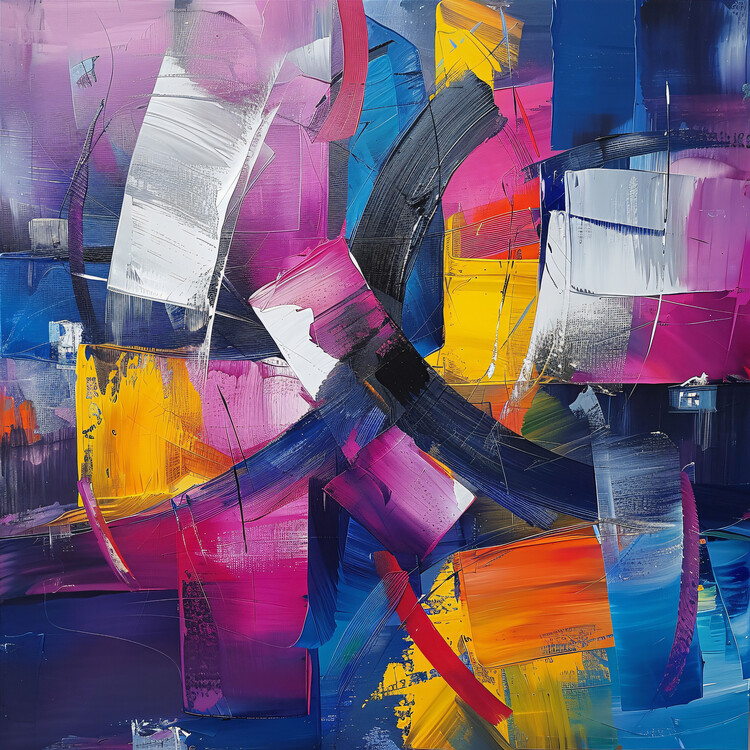 Colorful & bright texture, Contemporary art oil painting ǀ Одяг та