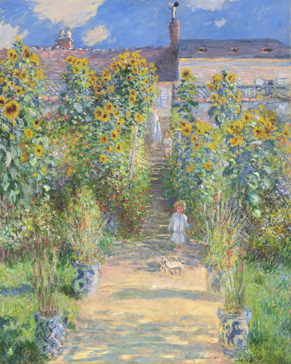 Canvas Print The Artist's Garden at Vetheuil (1880)