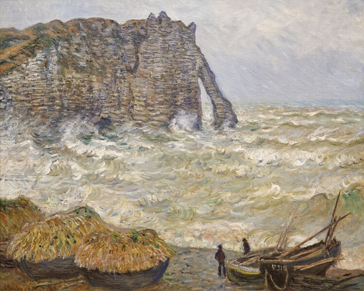 Poster Rough Sea at Etretat (1883)
