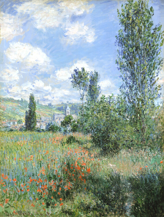 Canvas Print View of Vetheuil (1880)