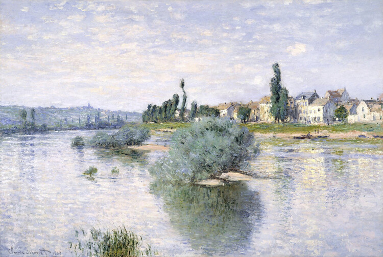 Levně Plakát, Obraz - Seine at Lavacourt, Claude Monet, 40 × 26.7 cm